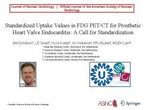 Journal of Nuclear Cardiology Official Journal of the