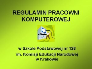 Regulamin pracowni komputerowej w szkole podstawowej