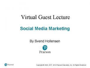 Virtual Guest Lecture Social Media Marketing By Svend