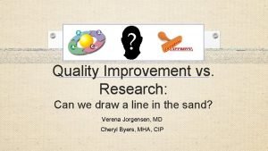 Quality improvement vs research
