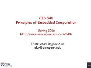 Cis 540