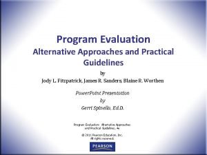 Decision oriented evaluation approach