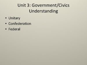 Confederacy examples Confederacy examples