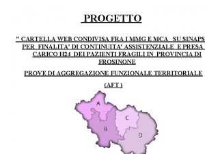 PROGETTO CARTELLA WEB CONDIVISA FRA I MMG E