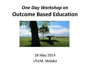 One Day Workshop on Outcome Based Education 28