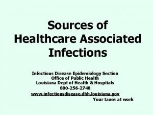 Sources of infection