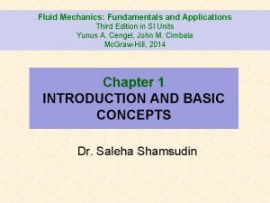 Fluid mechanics fundamentals and applications 3rd edition