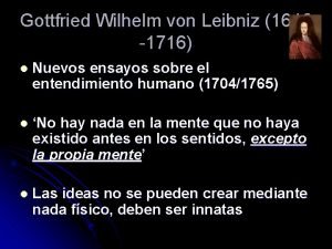 Gottfried Wilhelm von Leibniz 1646 1716 l Nuevos