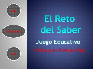 Jugar Instrucciones Juego Educativo Salir Hecho por Enrique