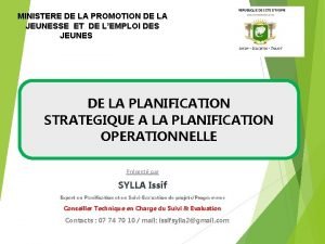 Planification structurelle et opérationnelle