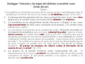Etapas del nihilismo