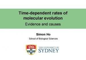 Timedependent rates of molecular evolution Evidence and causes