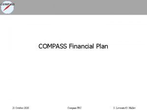 COMPASS Financial Plan 21 October 2020 Compass FRC