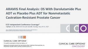 ARAMIS Final Analysis OS With Darolutamide Plus ADT