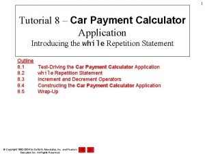 Car payment calculatory