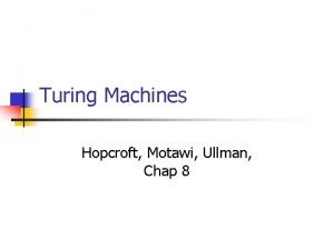 Instantaneous description of turing machine
