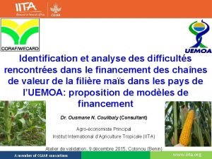 Identification et analyse des difficults rencontres dans le