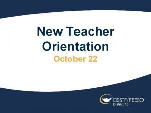 New teacher orientation agenda