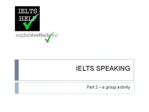 Ielts speaking activities