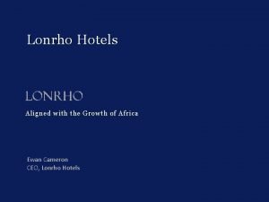 Lonrho hotels