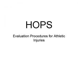 What is hops used for in sports medicine