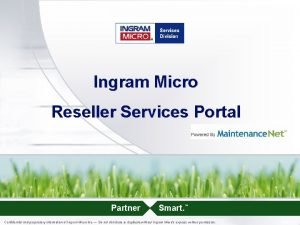 Ingram micro reseller login
