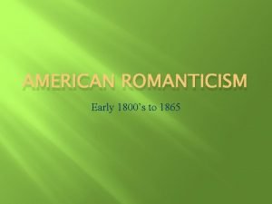 Literary focus transcendentalism and romanticism answer key