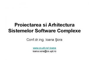 Arhitectura software Arhitectura software