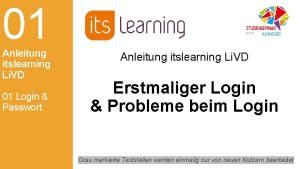 01 Anleitung itslearning Li VD 01 Login Passwort