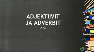 Adjektiivien vertailu