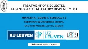 Atlantoaxial rotatory subluxation