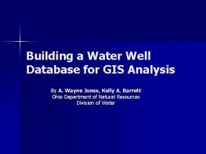 Odnr well database