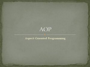 What is aop What is aop