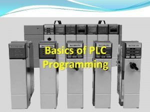 Plc programming memory