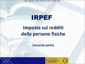 BOSI GUERRA I tributi nelleconomia italiana Il Mulino