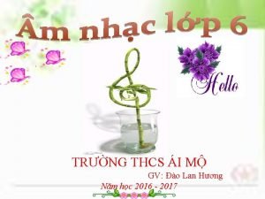 TRNG THCS I M GV o Lan Hng