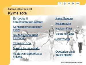 Ulos Kansainvliset suhteet Kylm sota Eurooppa II maailmansodan