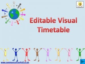 Editable visual schedule Editable visual schedule