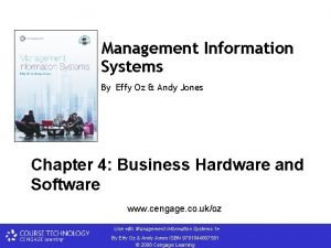 Management Information Systems By Effy Oz Andy Jones