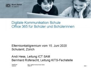 Digitale Kommunikation Schule Office 365 fr Schler und