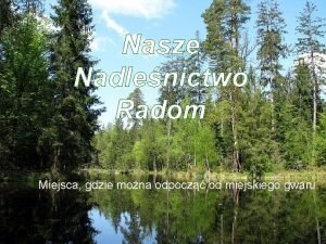 Nasze Nadlenictwo Radom Miejsca gdzie mona odpocz od