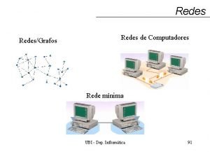 RedesGrafos Redes de Computadores Rede mnima UBI Dep