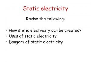 How does static electricity work