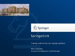 Springer Link Training Guide for the new Springer