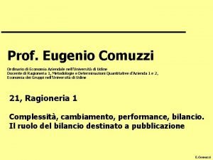 Eugenio comuzzi