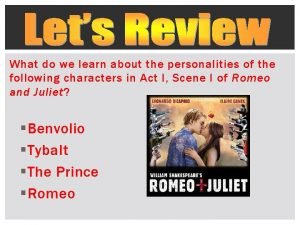 Juliet capulet personality