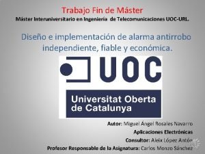 Trabajo Fin de Mster Interuniversitario en Ingeniera de