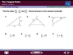 Lesson 13-2 sine and cosine ratios answer key