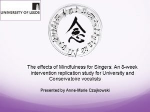 The effects of Mindfulness for Singers An 8