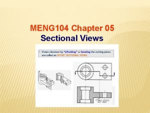 MENG 104 Chapter 05 Sectional Views CONTENTS Introduction